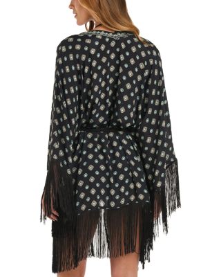 Caterina South Western Fringe Kimono Cover-Up