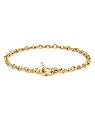 DY Mercer&reg; Toggle Chain Necklace in 18K Yellow Gold with Diamonds, 8mm