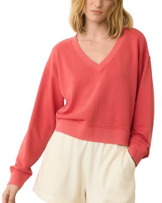 Marine Layer - Lightweight Terry V Neck Sweatshirt