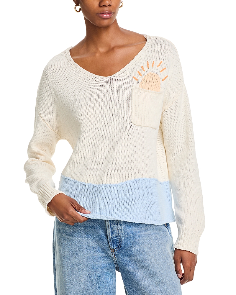 Shop Vintage Havana Knit Beach Sweater In White