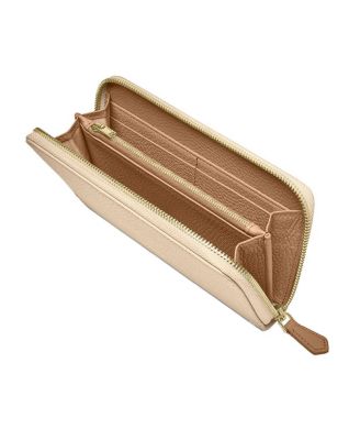 Long Leather Zip Wallet