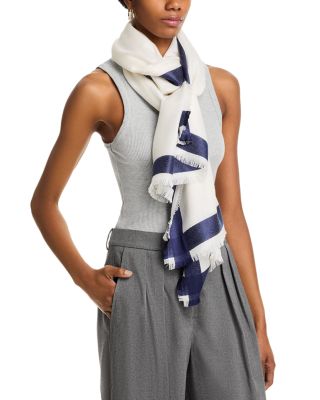 Vince Satin Border Cashmere & Silk Scarf