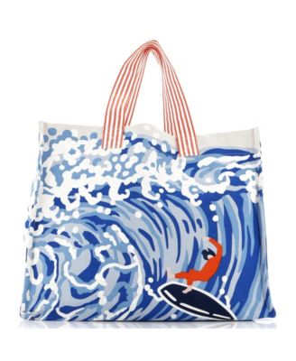 Pre-Owned HERMÈS - Pre-Owned Hermes  Wave Beach Tote Bag Printed Toile
