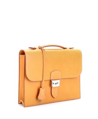 Pre-Owned Hermes 27 Sac a Depeches Bag Vache Natural
