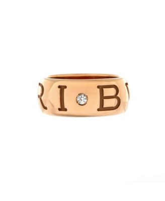 Pre-Owned Bvlgari - Monologo Ring 18K Rose Gold with Diamond