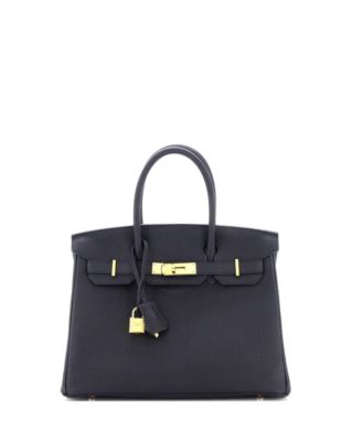 Pre-Owned HERMÈS - Pre-Owned Hermes Birkin 30 Handbag Black Togo with Gold Hardware