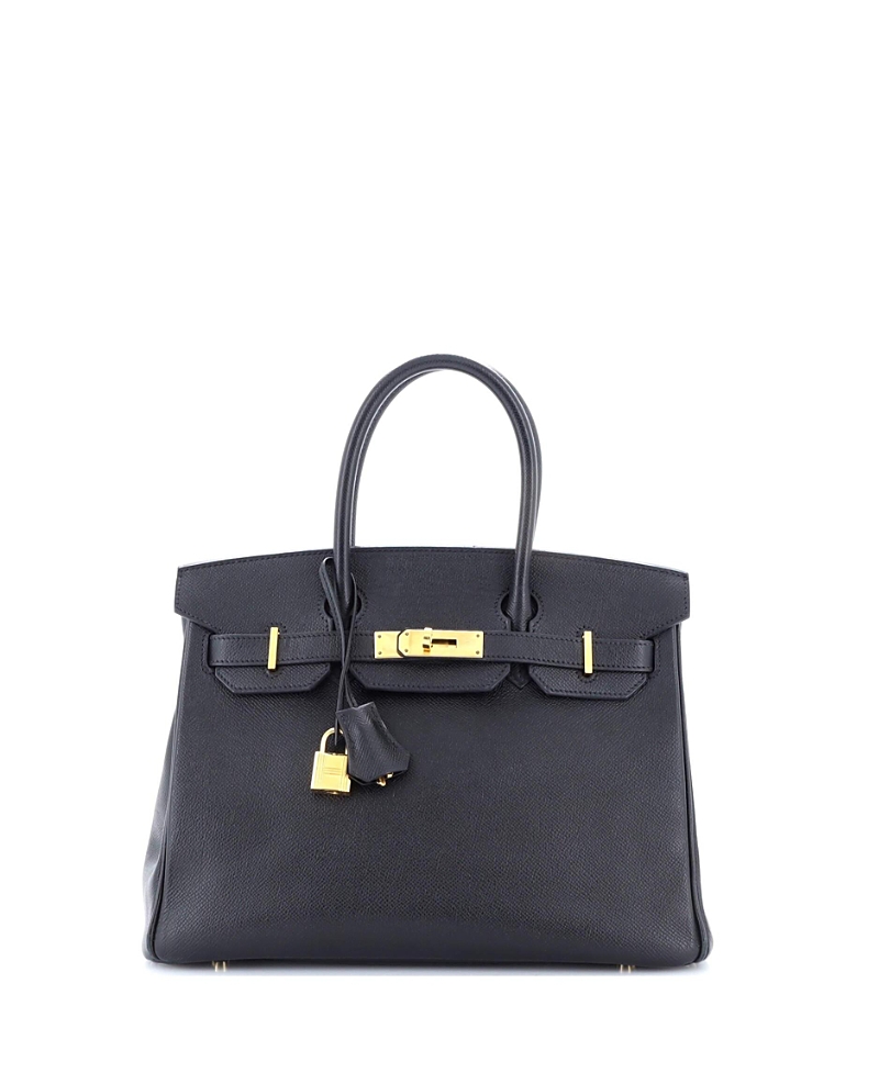 Pre-owned Pre-owned Hermes Hermes Birkin 30 Handbag Black Epsom With Gold Hardware In Noir