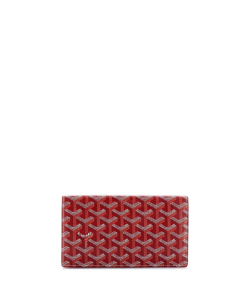 Pre-owned Pre-owned Goyard Goyard Long Richelieu Wallet Coated Canvas In Red