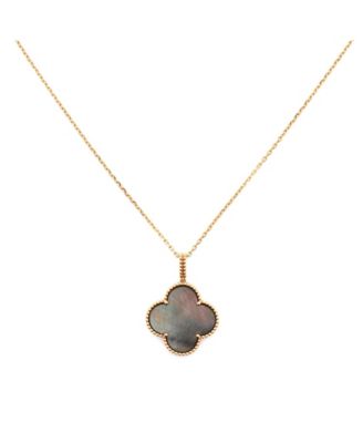 Pre-Owned Van Cleef & Arpels - Magic Alhambra Pendant Long Necklace 18K Rose Gold and Grey Mother of Pearl