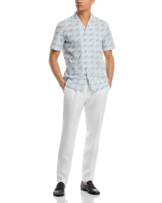 Printed Short Sleeve Camp Shirt