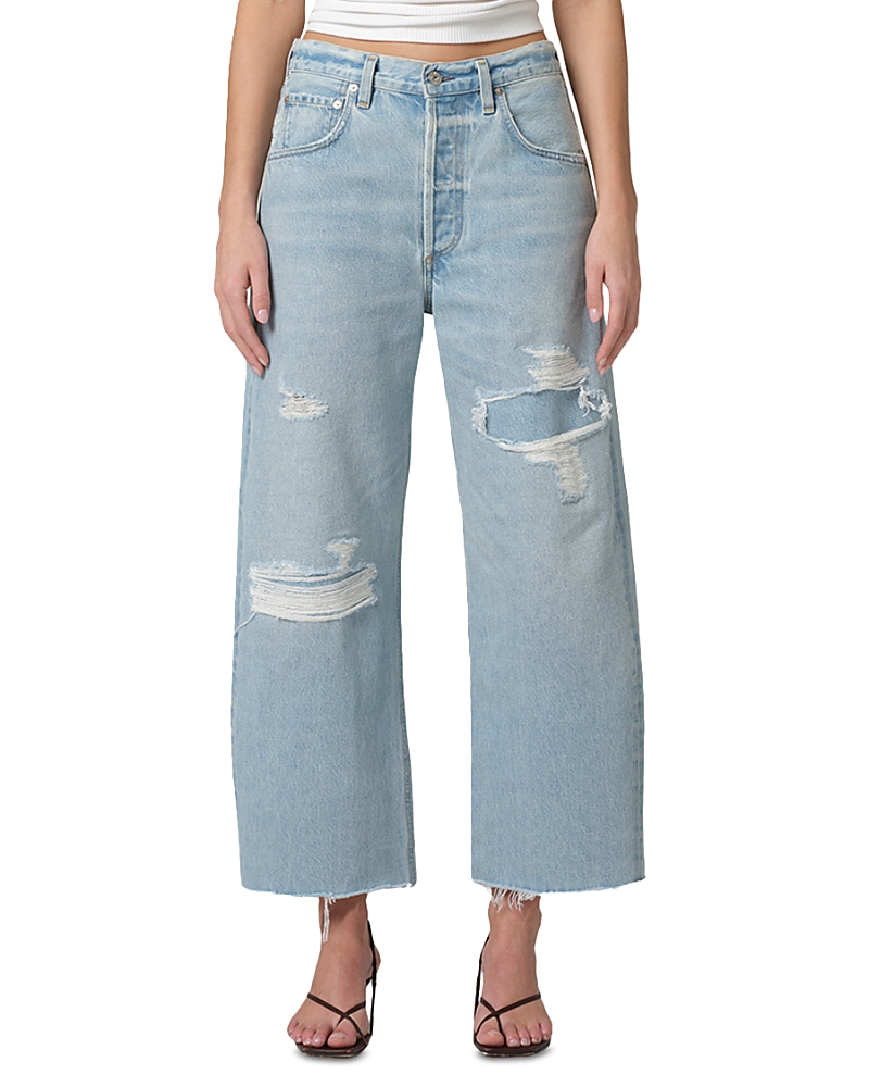 Citizens of Humanity Ayla High Rise Raw Hem Crop Jeans in Vaquero