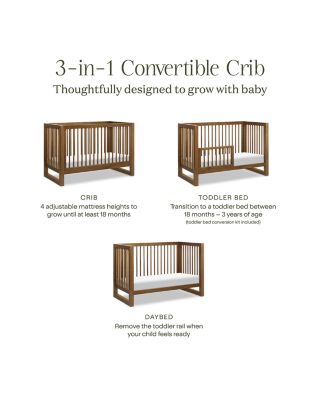 Nantucket 3-in-1 Convertible Crib with Toddler Bed Conversion Kit