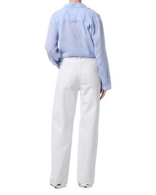 Ayla High Rise Baggy Jeans in Zinc