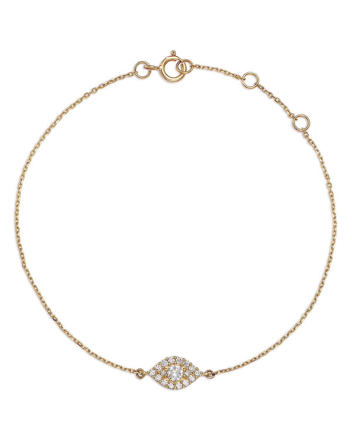 Bloomingdale's Fine Collection Diamond Evil Eye Chain Link Bracelet