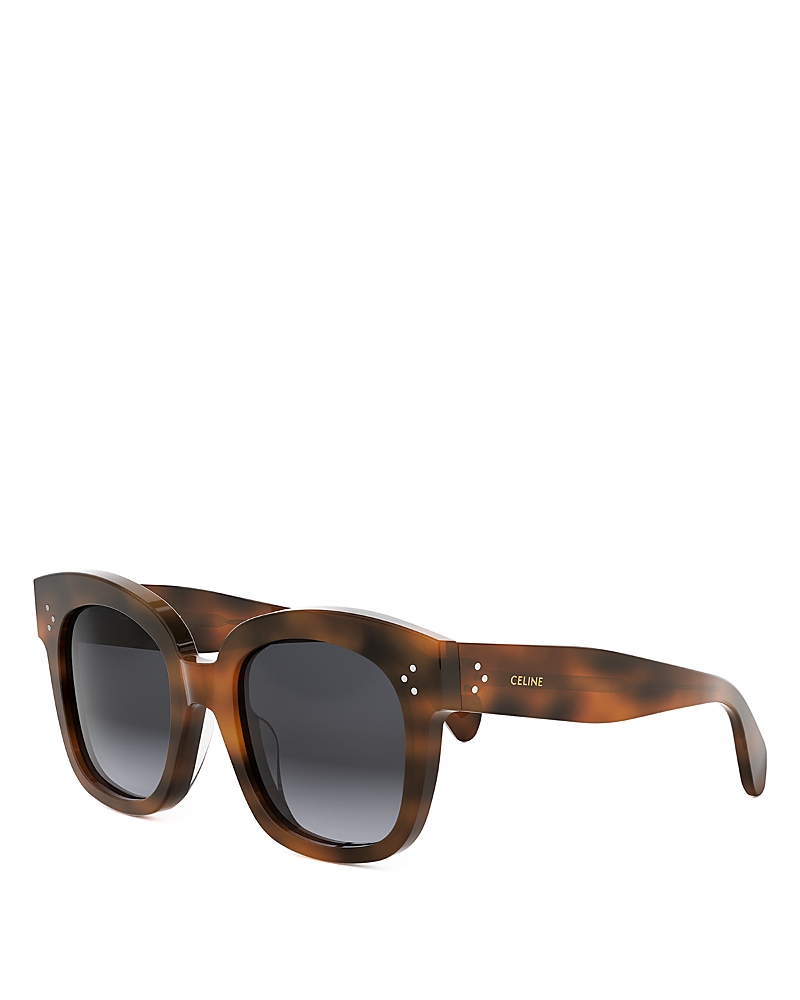 Celine 3 Dots Havana Geometric Sunglasses, 54mm
