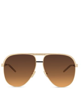 G Ride Yellow Pilot Sunglasses, 62mm