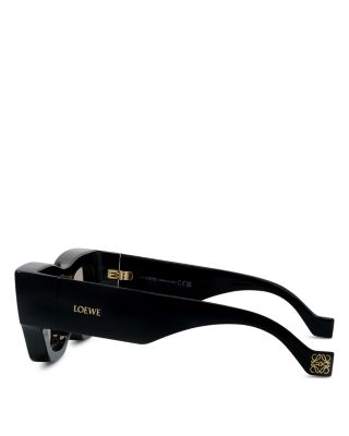 Signature Black Rectangular Sunglasses, 56mm