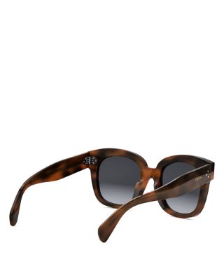 3 Dots Havana Geometric Sunglasses, 54mm