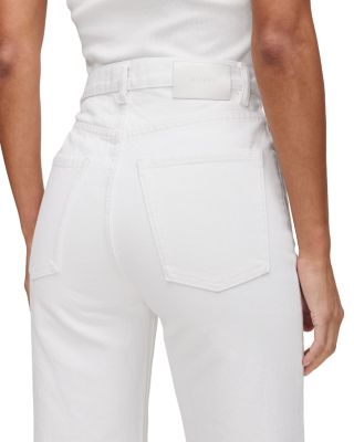 Karmine High Rise Refined Wide Leg Jeans in White