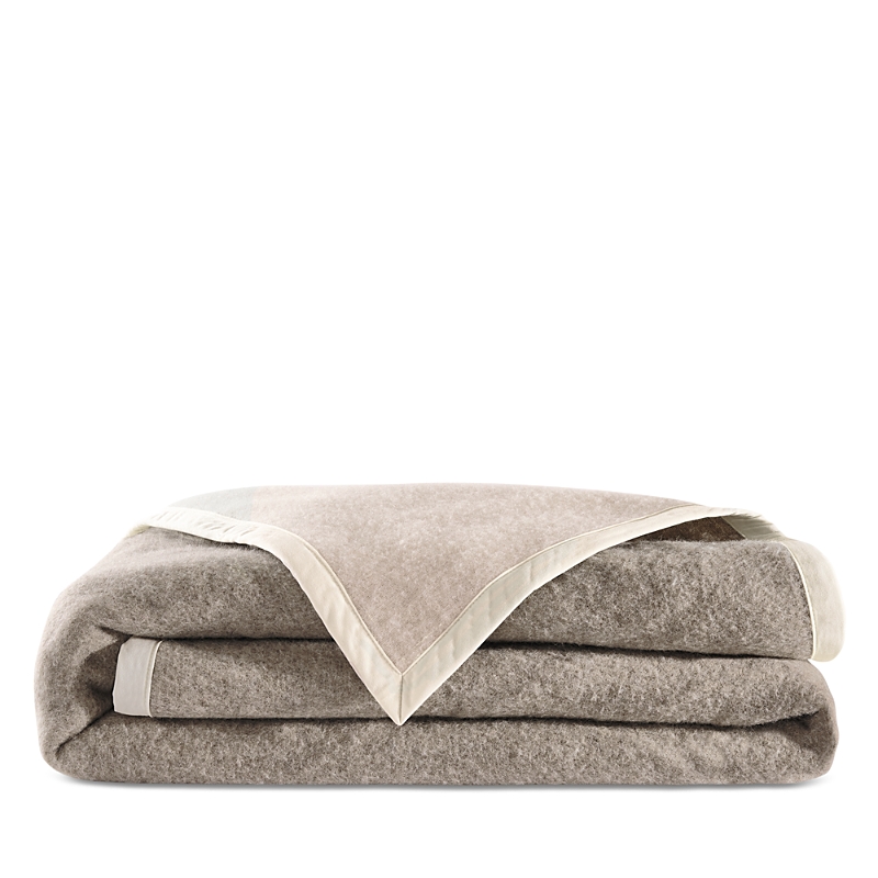 Anne De Solene Frima Virgin Wool Bed Blanket, King In Grège
