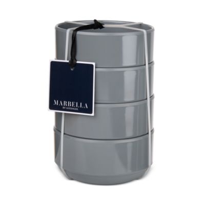 Marbella Melamine Stackable Bowls, Set of 4