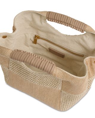 Rosalie Raffia Double Handle Clutch