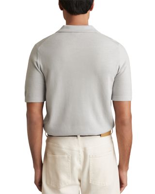 Manor Half Button Merino Wool Polo Shirt