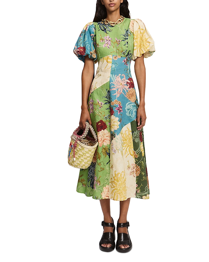 Shop Alemais Avery Spliced Midi Dress