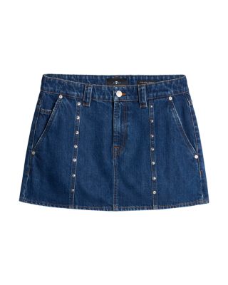 Milly Studded Denim Skirt