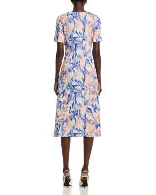 Printed Knit A Line Dress