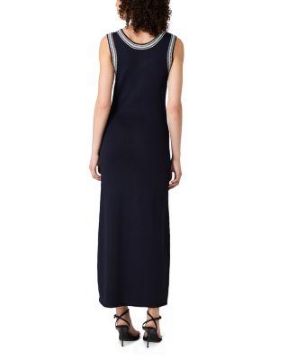 Sage Knitted Trim Dress