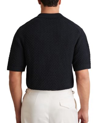 Comet Short Sleeved Zip Through Textured Shirt