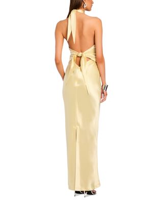 Ester Satin Halter Dress