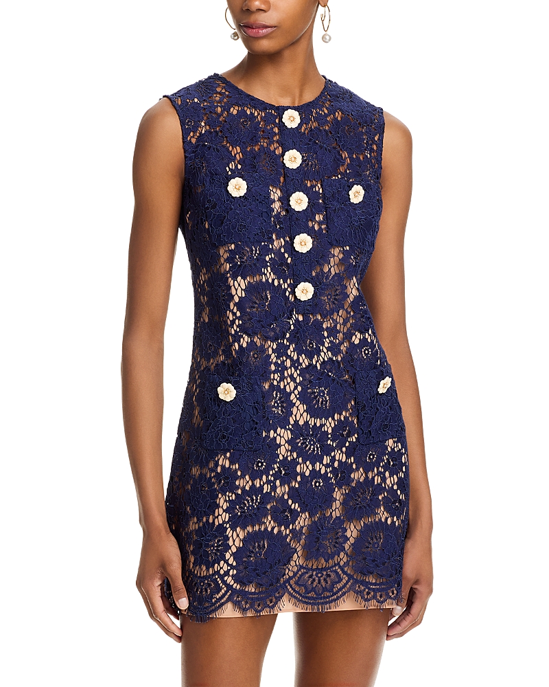 Self-Portrait Fine Lace Mini Dress - Exclusive