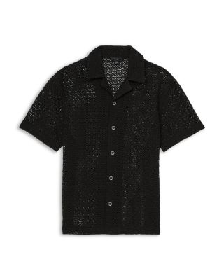 Sterling Short Sleeve Crochet Cuban Shirt
