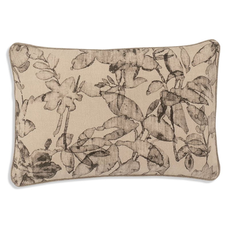 Annie Selke Kelli Botanical Decorative Pillow Cover, Lumbar In Natural