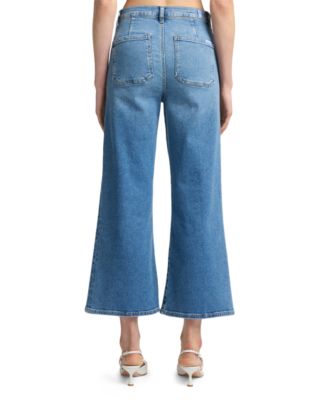 Ultra High Rise Cropped Flare Jeans in Fancy