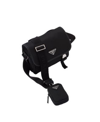 Re-Nylon and Saffiano Leather Shoulder Bag