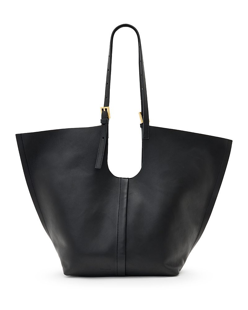 Allsaints Ara Open-top Tote Bag In Black