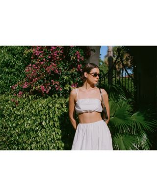 Nomi Cotton Ruched Midi Skirt