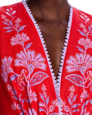 Porcelain Garden Linen Midi Dress