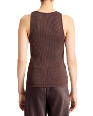 Mixed Media Henley Tank Top 