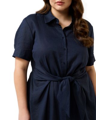 Plus Esther Belted Shirt Dress
