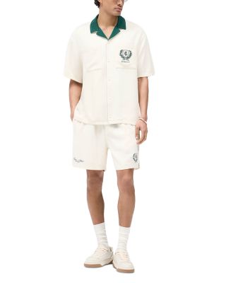 Crest Relaxed Fit Logo Embroidered Shorts