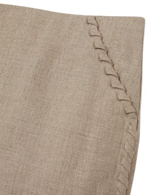 Whip Stitch Linen Mini Skirt