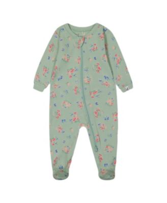 Deux par Deux - Girls' Printed Organic Cotton One-Piece Pajama - Baby