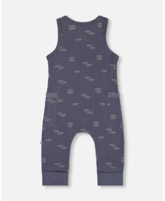 Boys' Printed Muslin One-Piece Jumpsuit - Baby