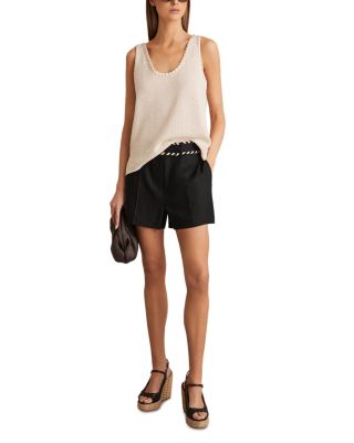 Fawn Waistband Linen Shorts