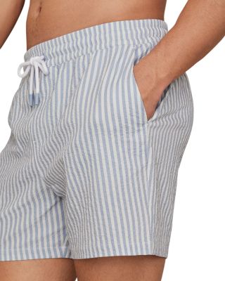 Seersucker Striped Shorts