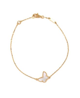 Pre-Owned Van Cleef & Arpels - Sweet Alhambra Butterfly Bracelet 18K Gold and Mother of Pearl
